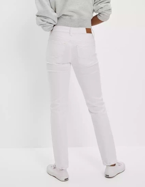 Jean American Eagle AE Stretch Ripped '90s Mince Blanche Femme | BES-45276198